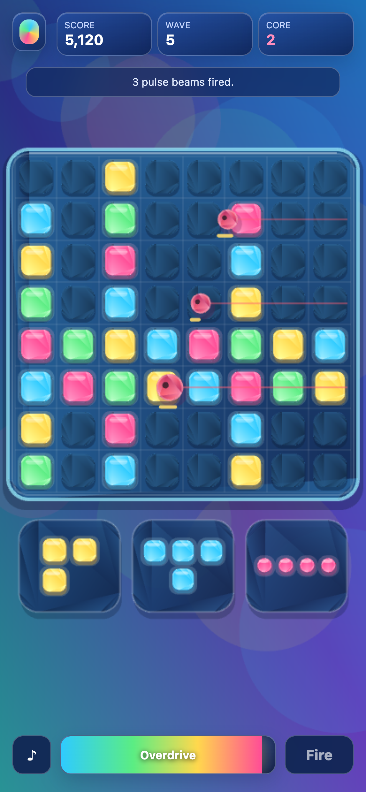 Pulse beams gameplay screenshot